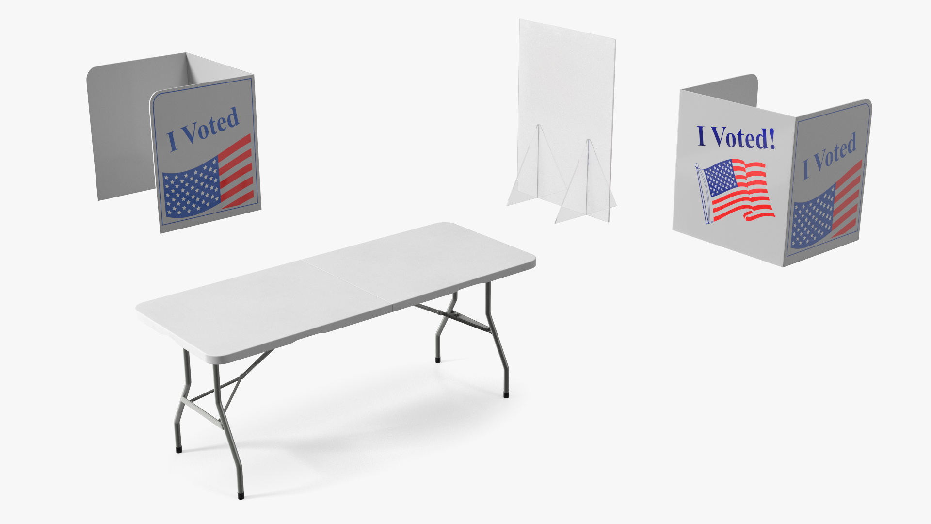 Afro American Man with Voting Table Rigged 3D