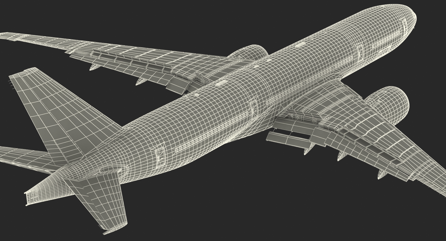 Boeing 777 200LR Singapore Airlines Rigged 3D