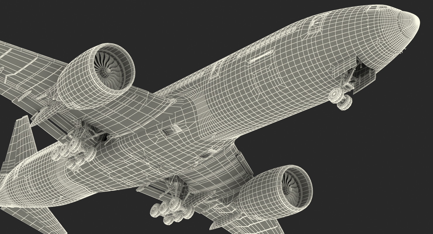 Boeing 777 200LR Singapore Airlines Rigged 3D