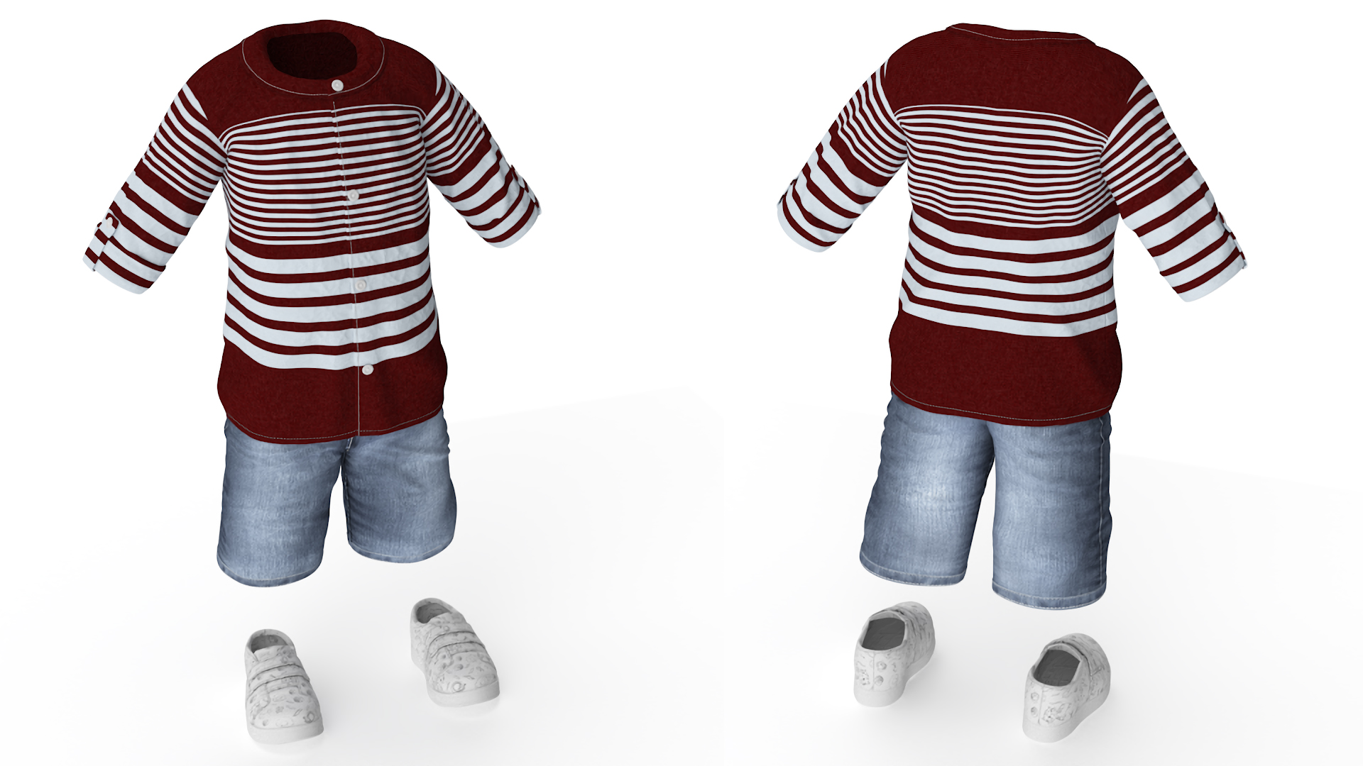 Casual Summer Outfit for Toddler 3D