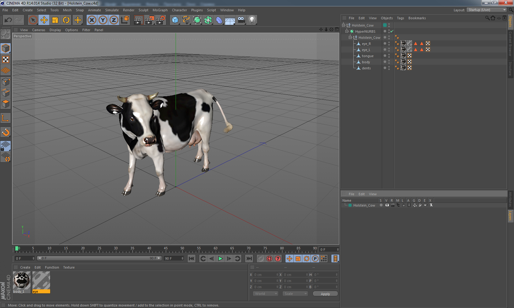 Holstein Cow 3D