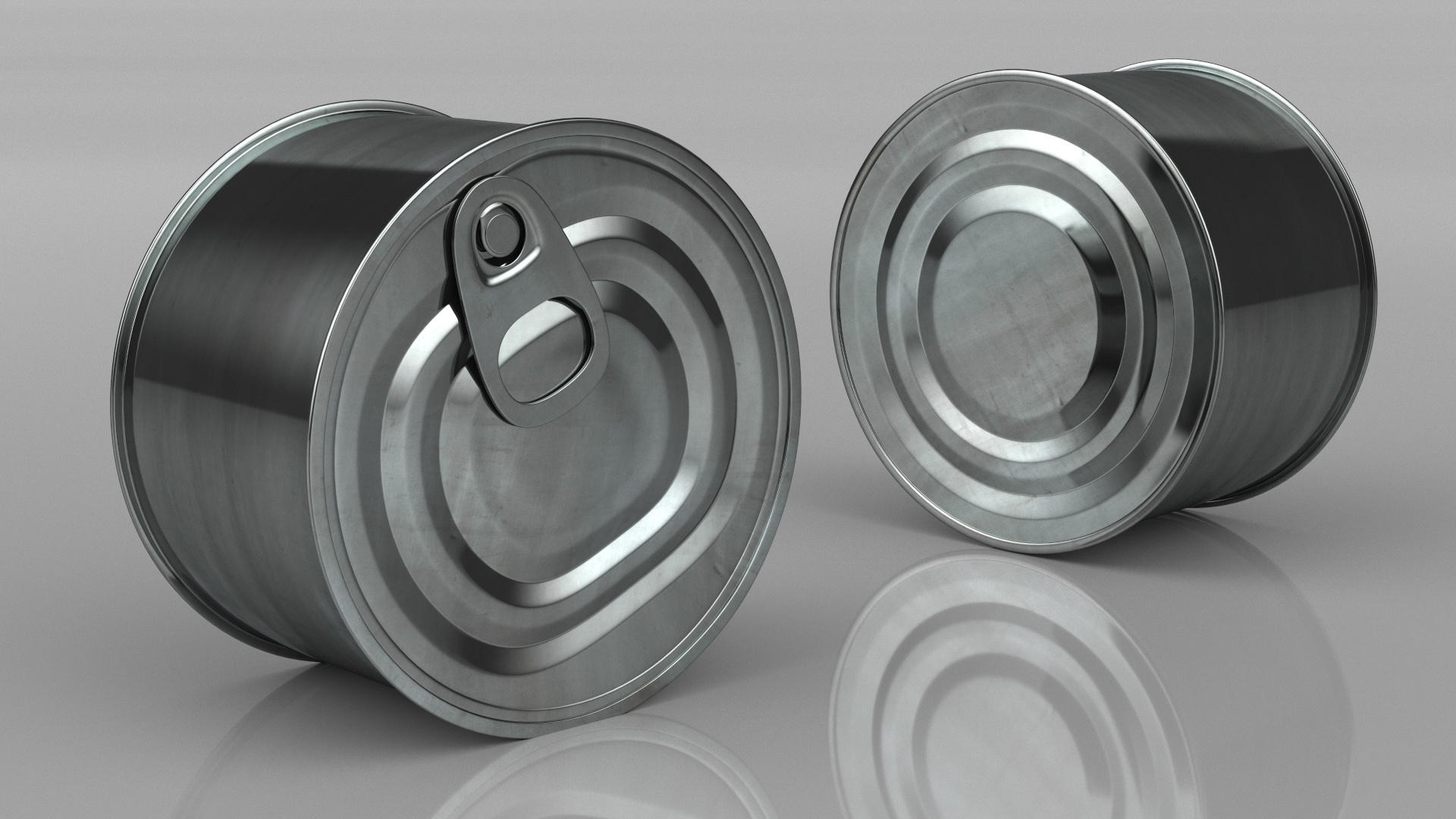 3D Food Tin Can with Pull Tab