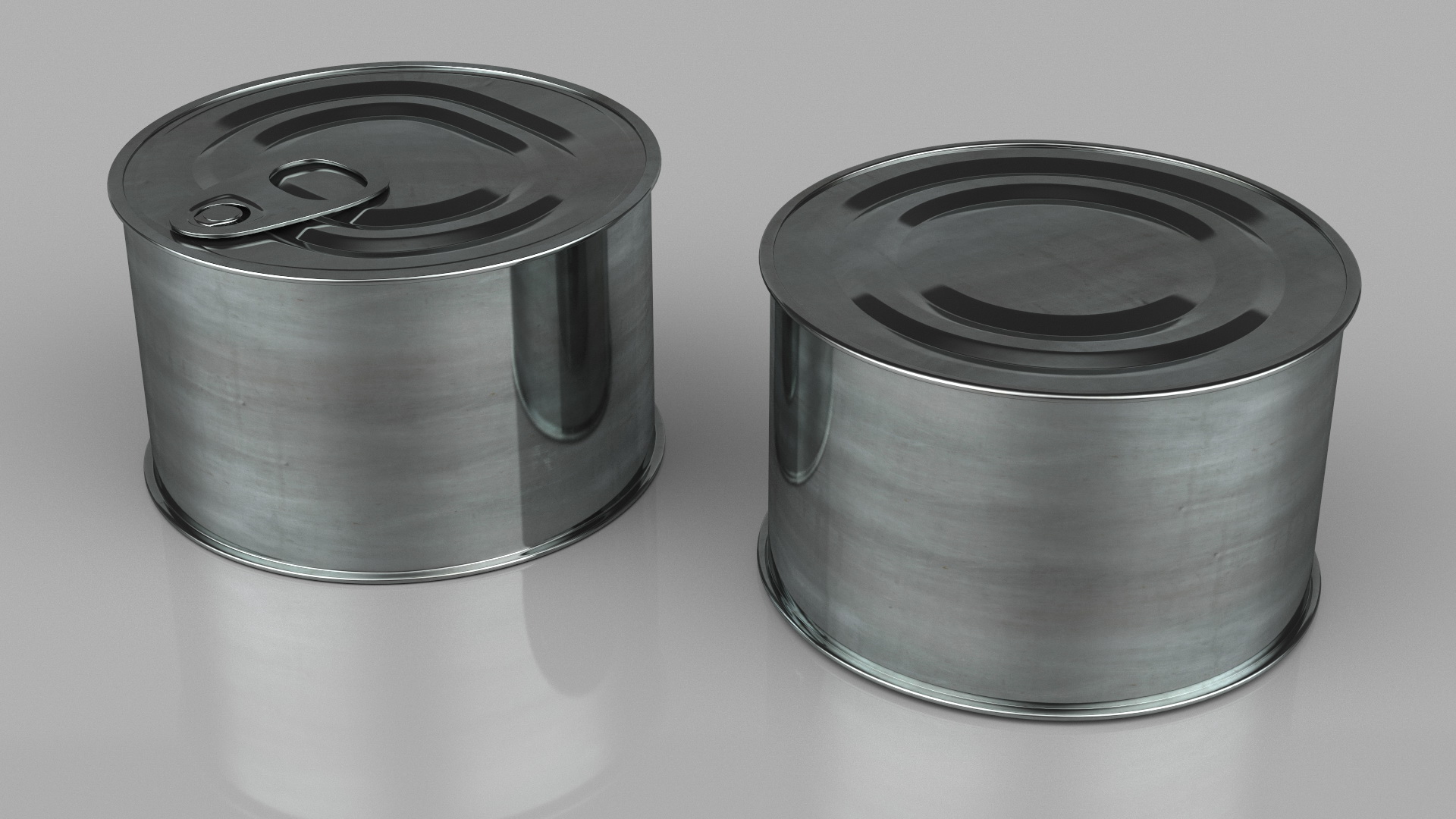 3D Food Tin Can with Pull Tab