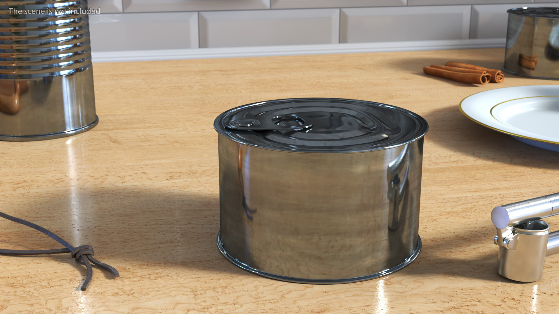 3D Food Tin Can with Pull Tab