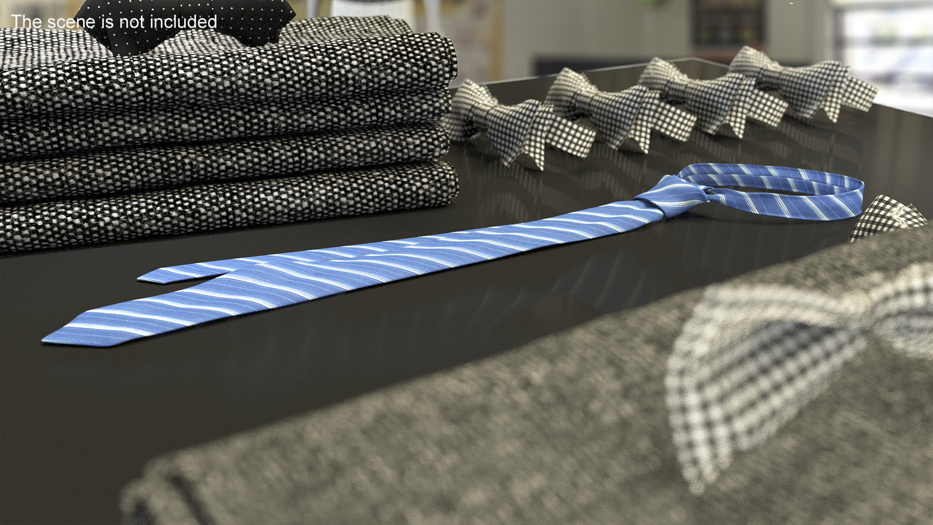 Sophisticated Striped Necktie 3D model