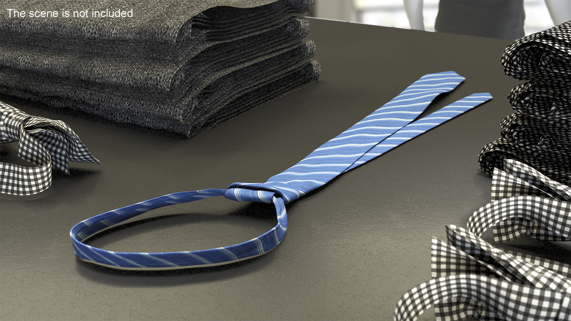 Sophisticated Striped Necktie 3D model