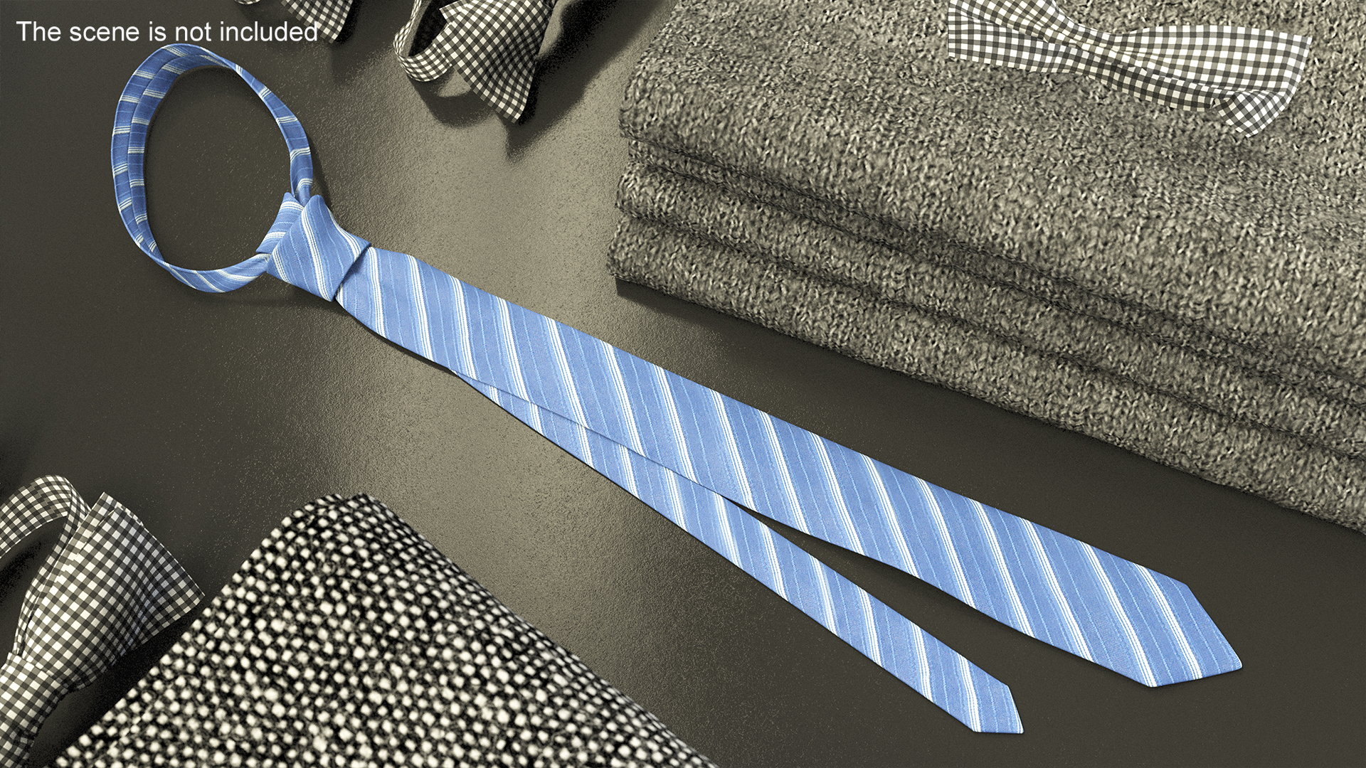 Sophisticated Striped Necktie 3D model