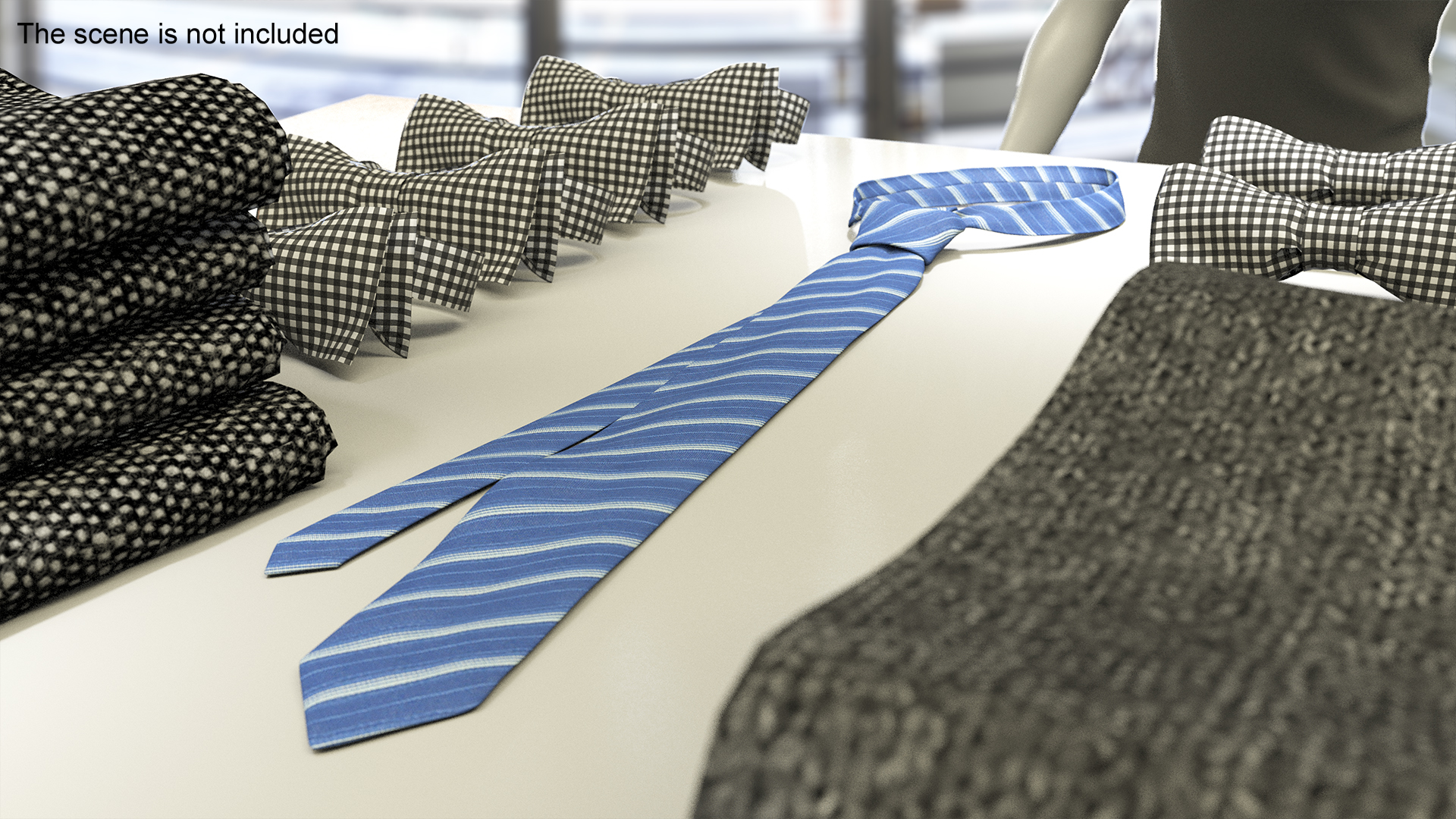 Sophisticated Striped Necktie 3D model