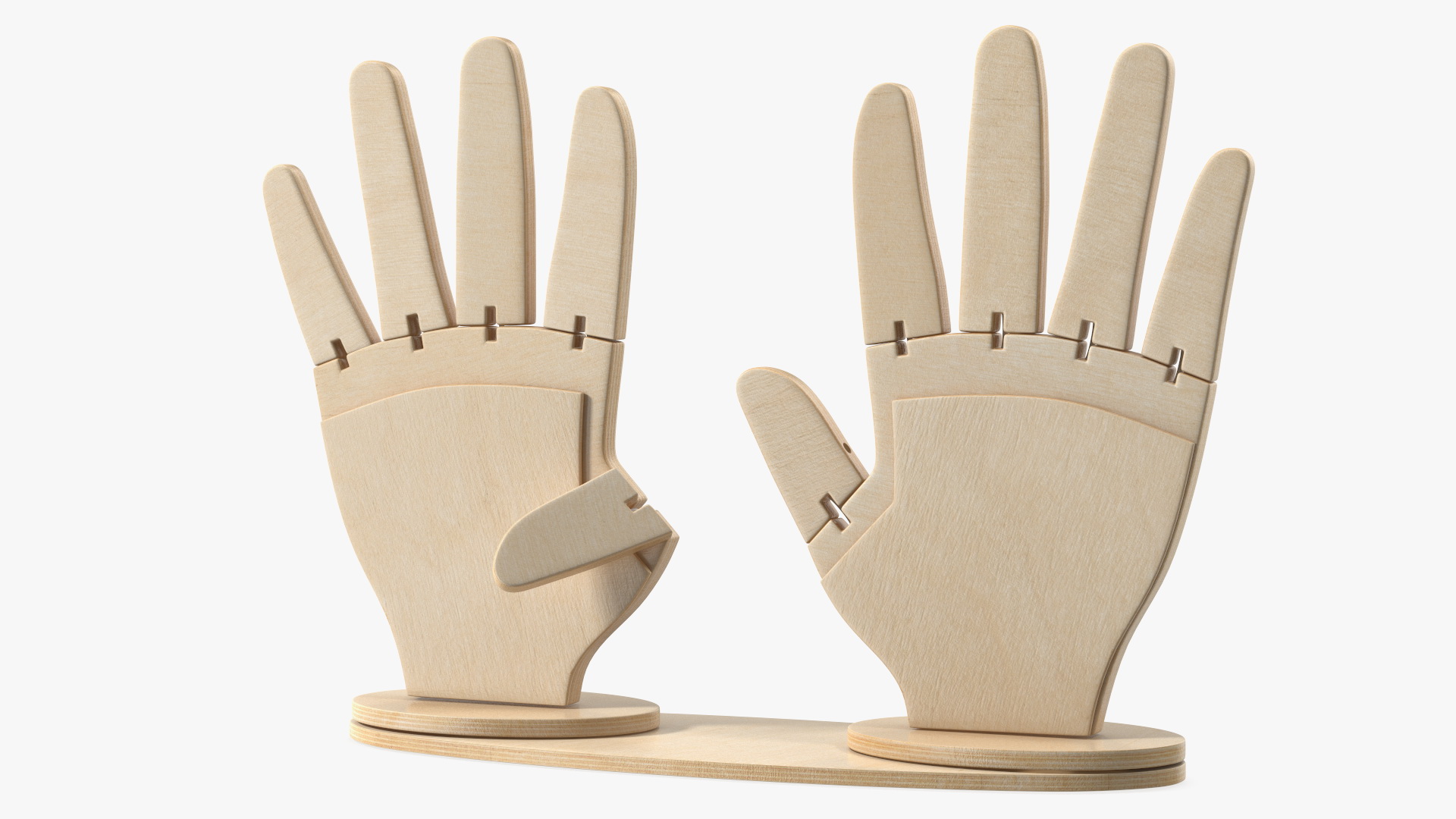 3D model Counting Hands Four Fingers Up