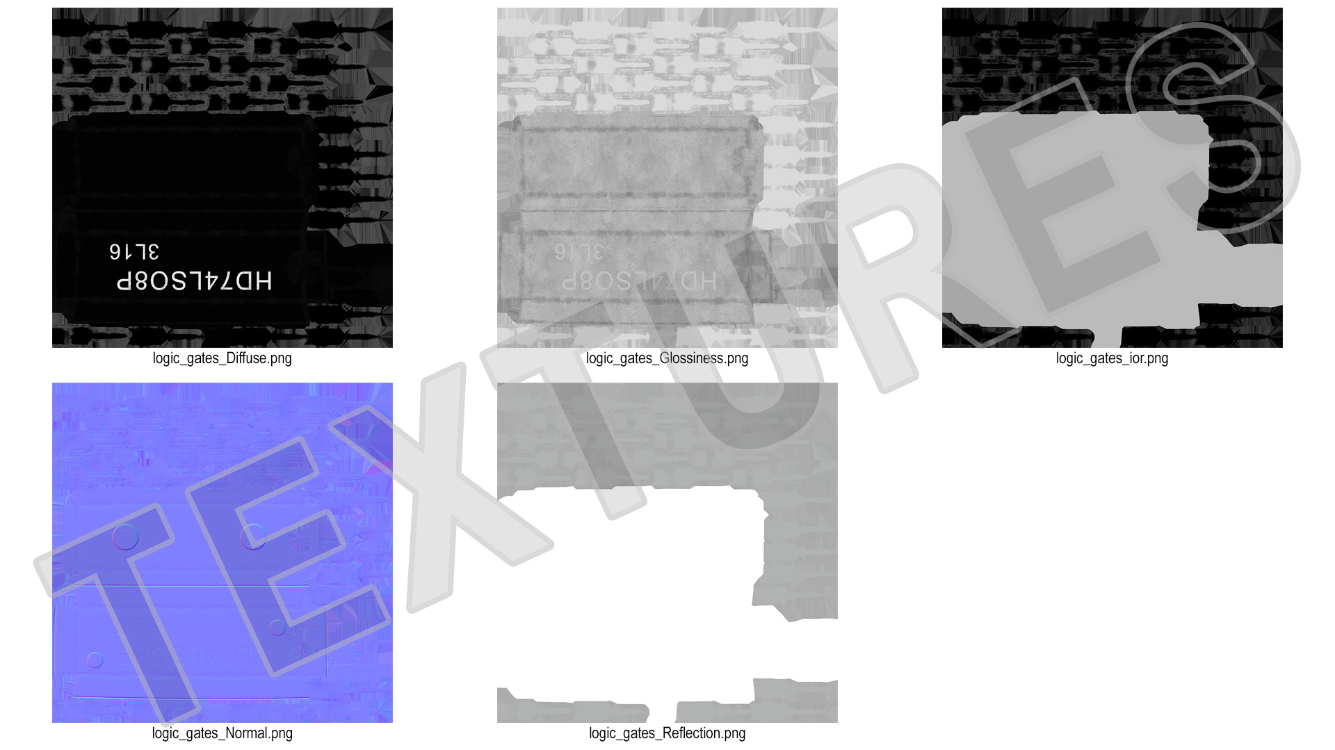 HD74LS08P Logic Gate Integrated Circuit 3D model