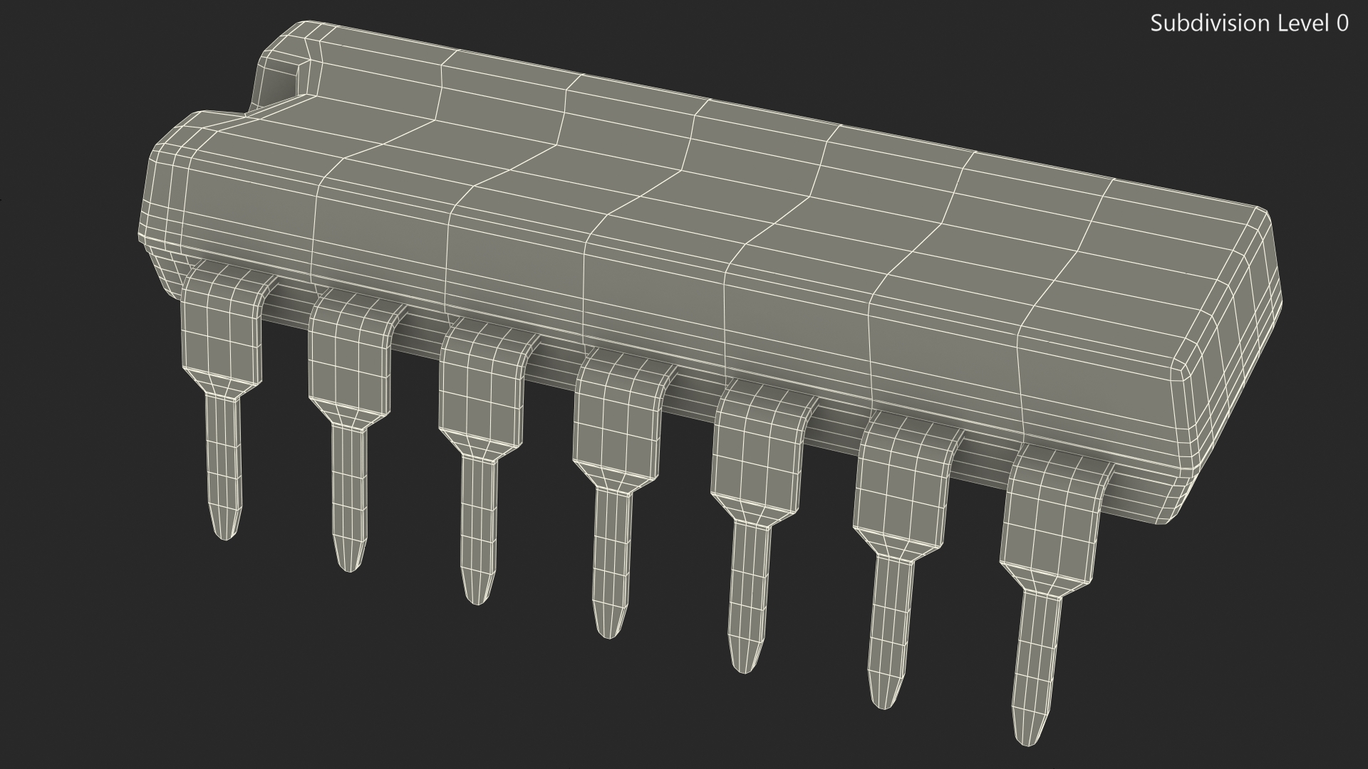 HD74LS08P Logic Gate Integrated Circuit 3D model