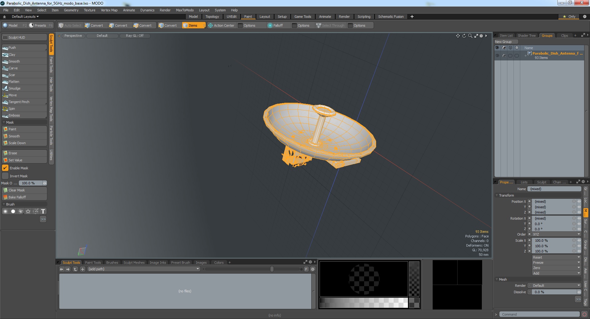 3D Parabolic Dish Antenna for 5GHz