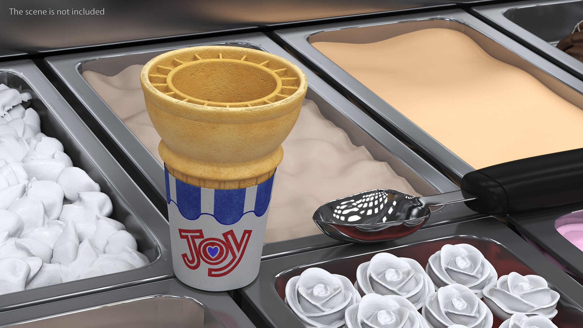 3D JOY 30 Flat Bottom Cake Cone model