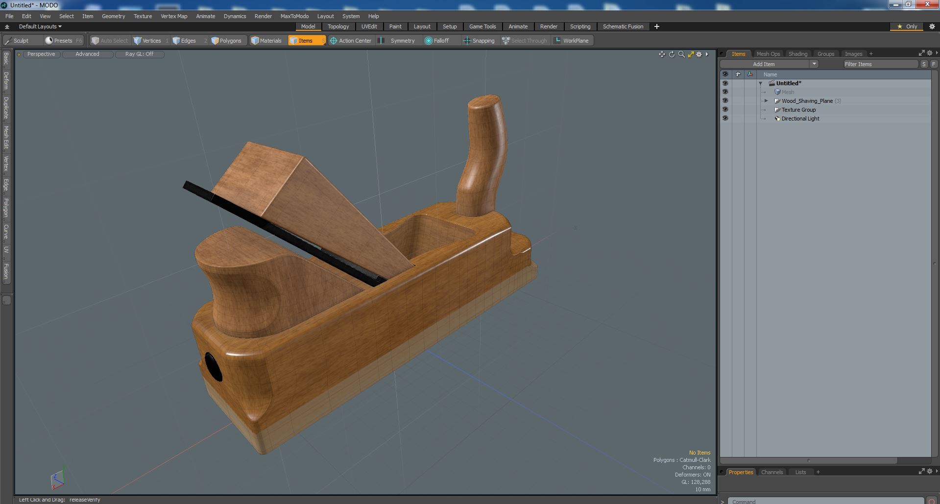 3D Wood Shaving Plane model