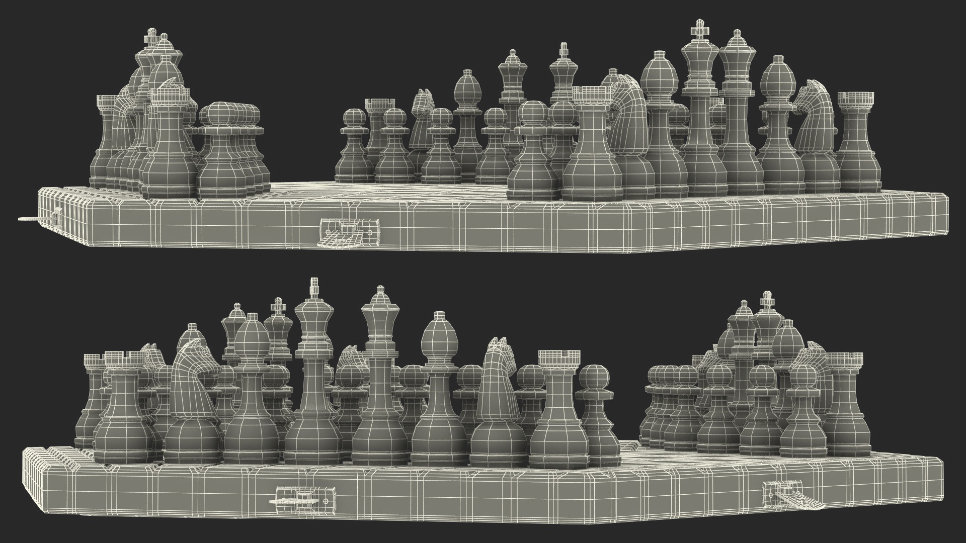 Hexagonal Chess for 3 Players 3D model