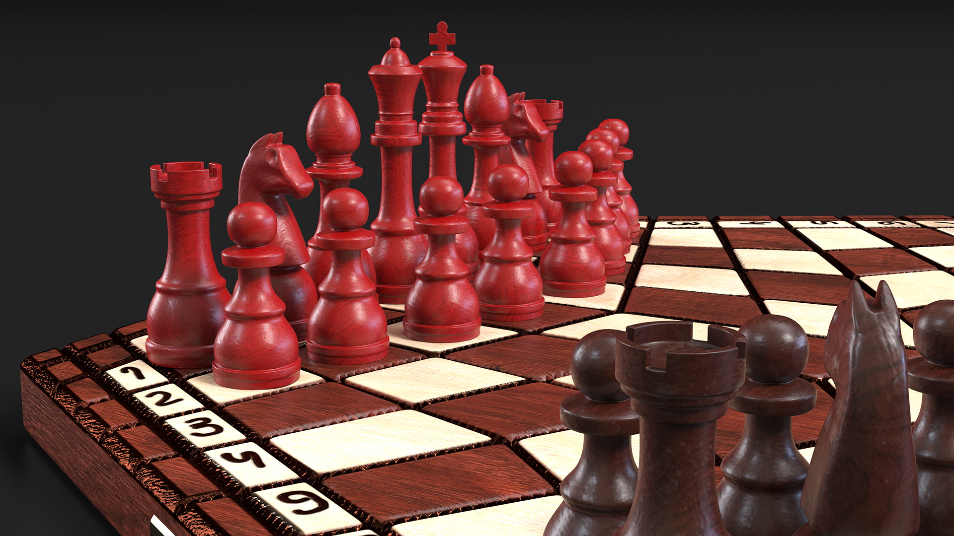 Hexagonal Chess for 3 Players 3D model