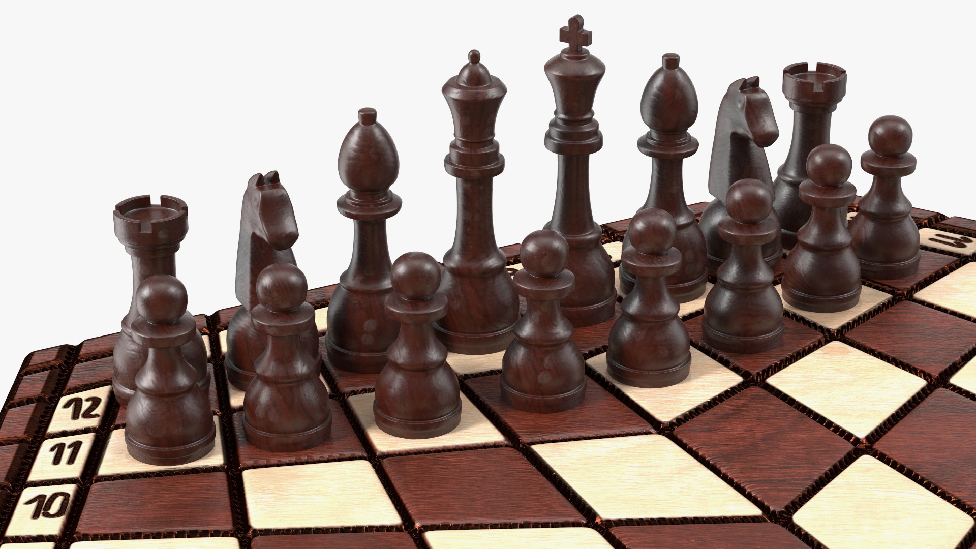 Hexagonal Chess for 3 Players 3D model