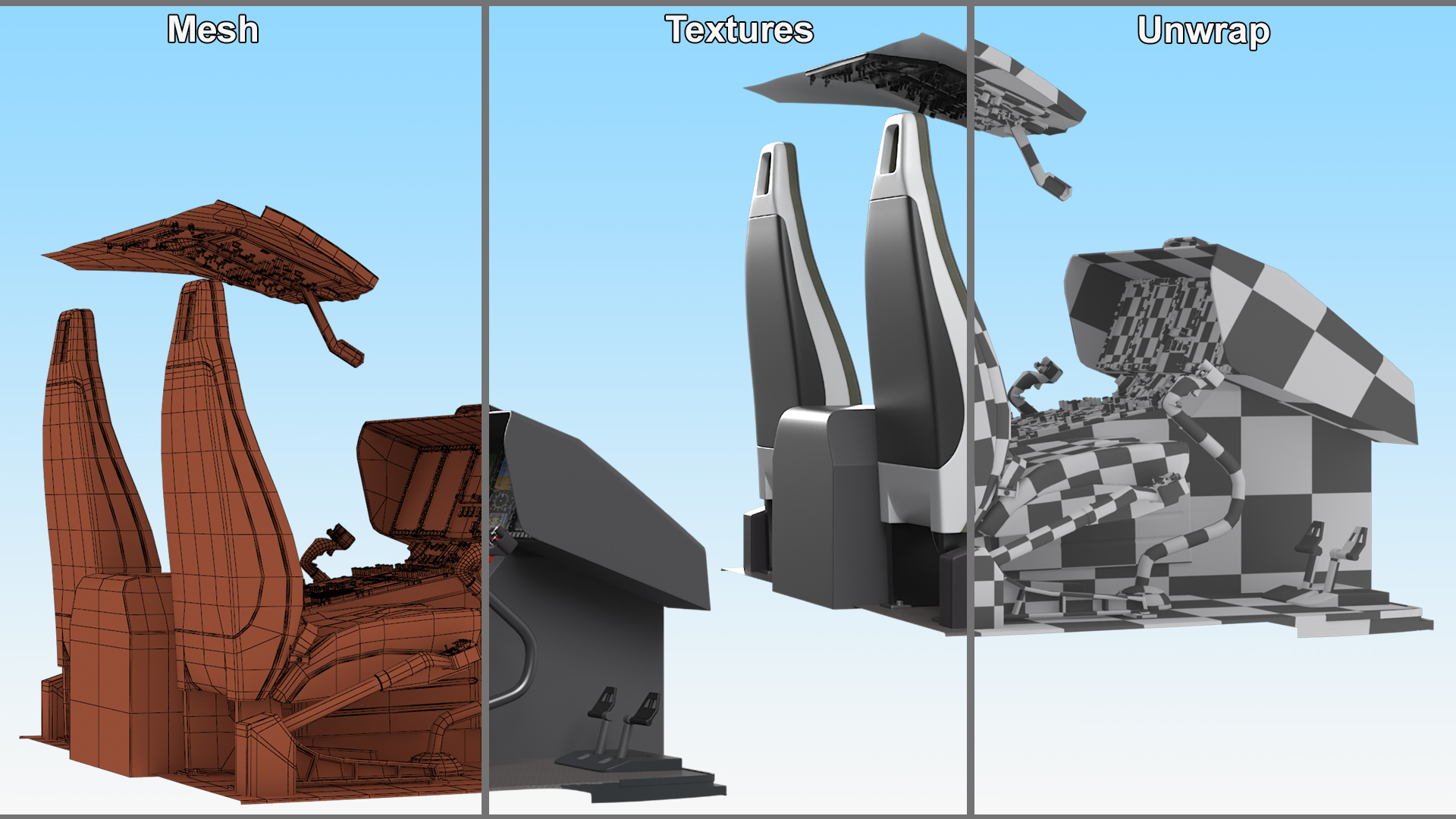 3D Utility Helicopter Cockpit