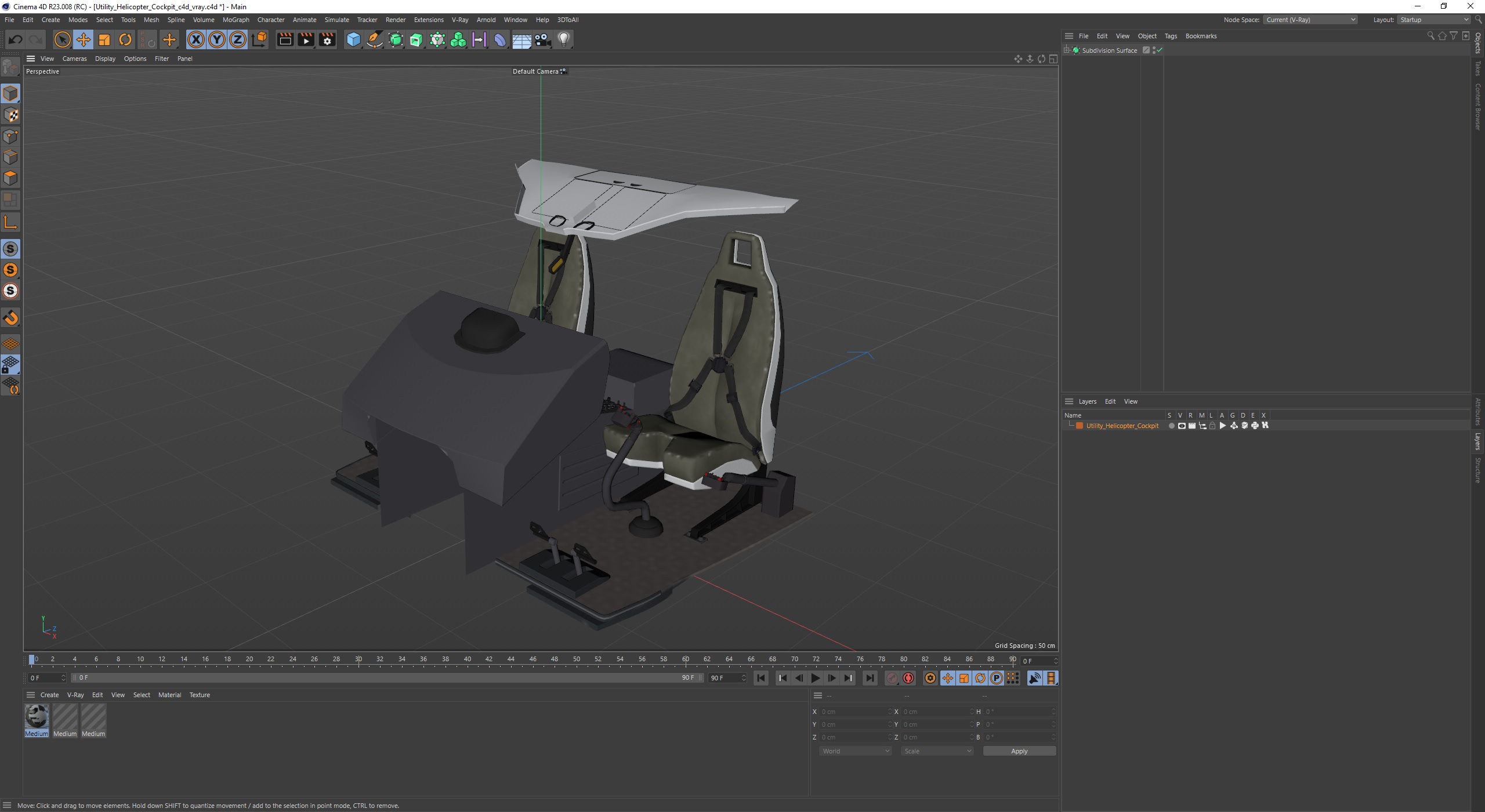 3D Utility Helicopter Cockpit