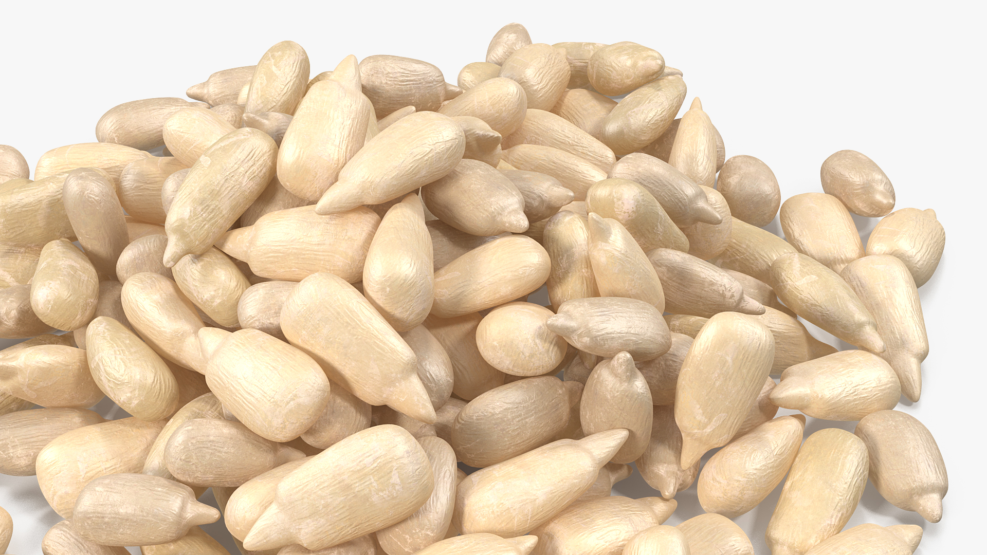 Peeled Sunflower Seeds Pile 3D