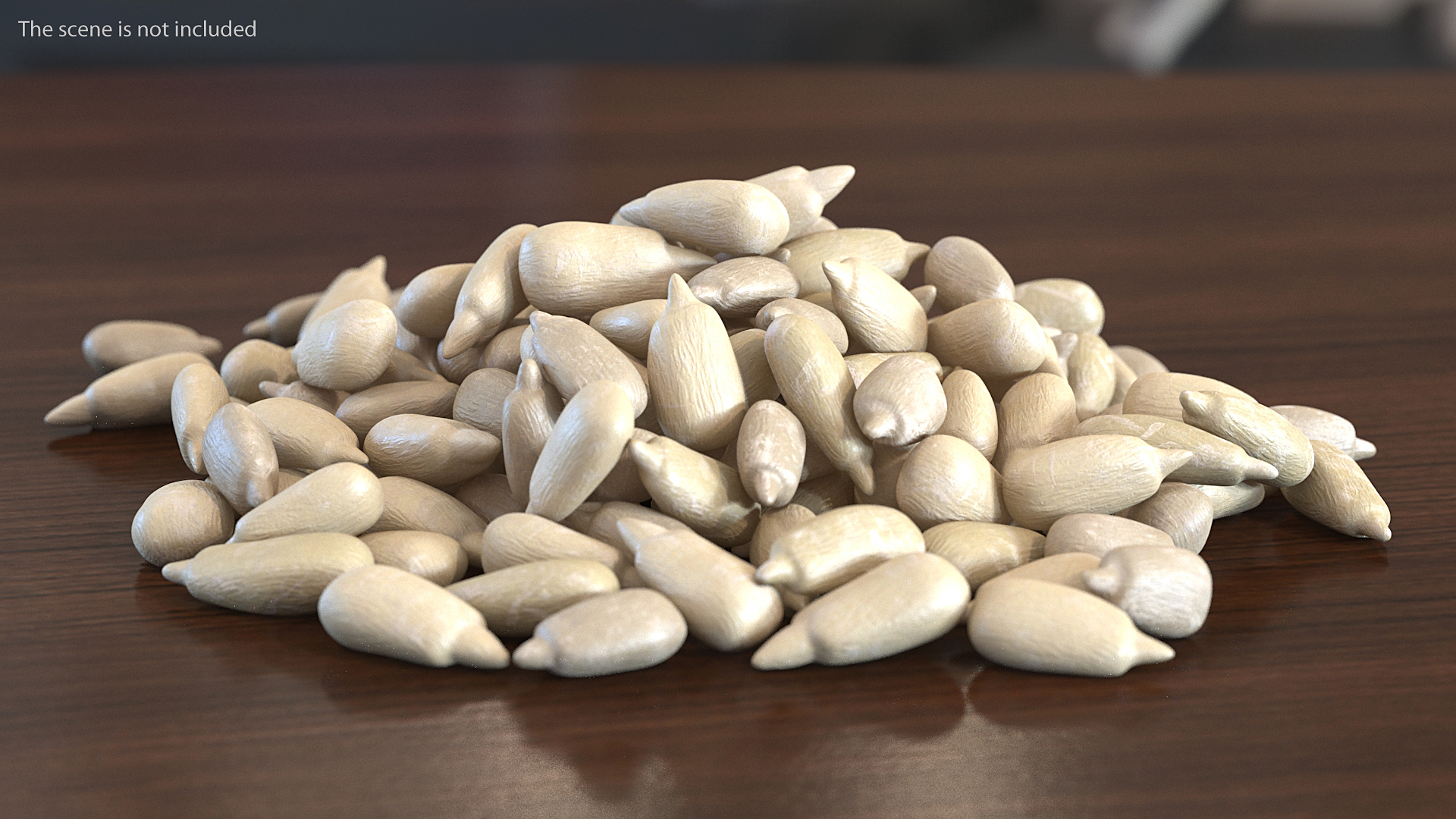 Peeled Sunflower Seeds Pile 3D