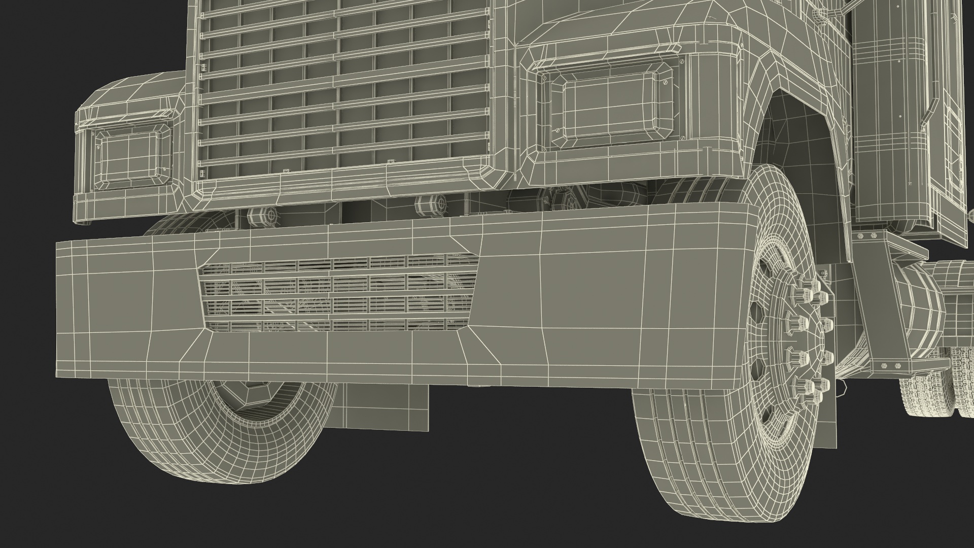 3D Mack CHU613 Truck Simple Interior model