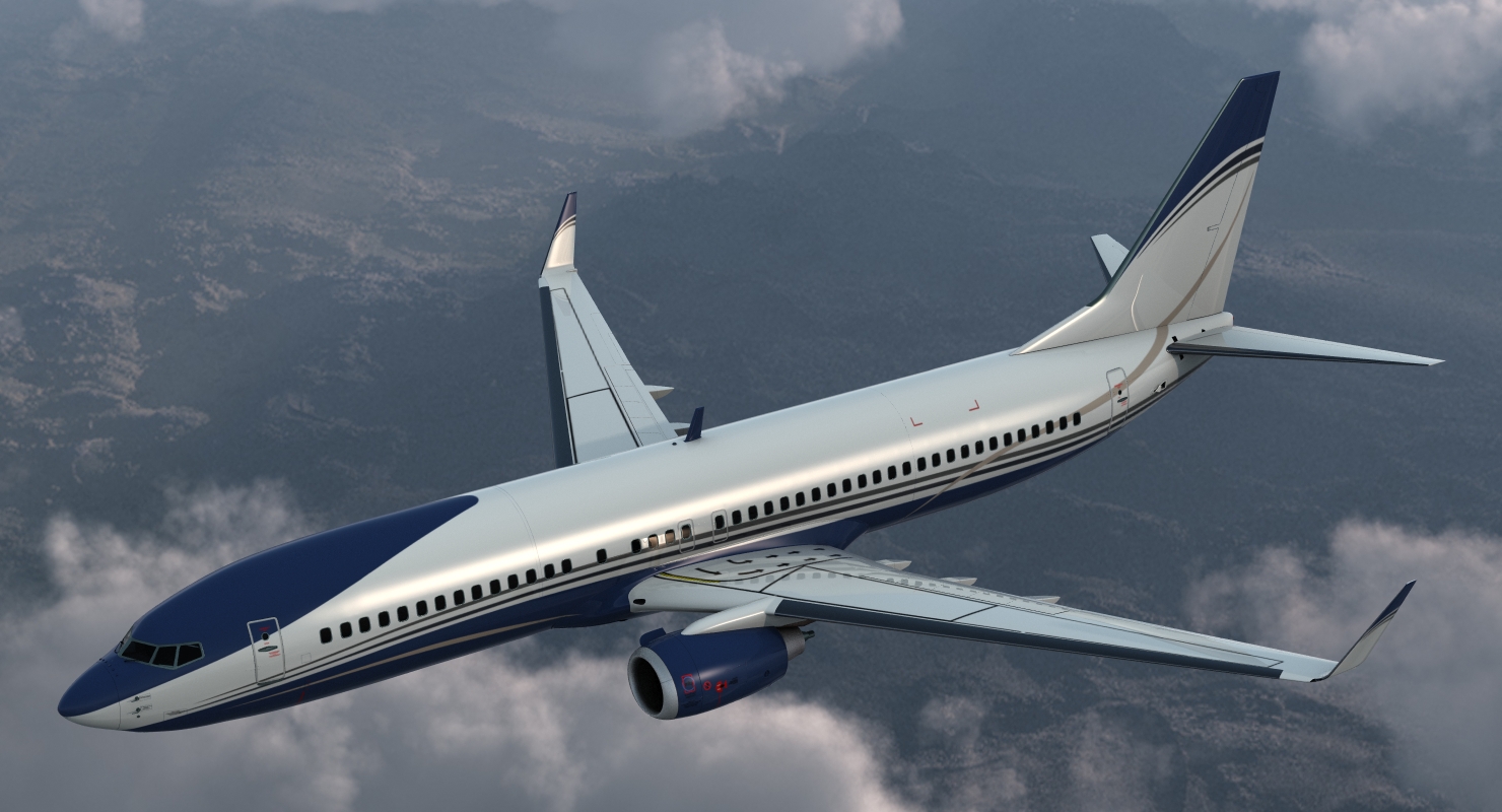 3D Boeing 737 800 with Interior Generic