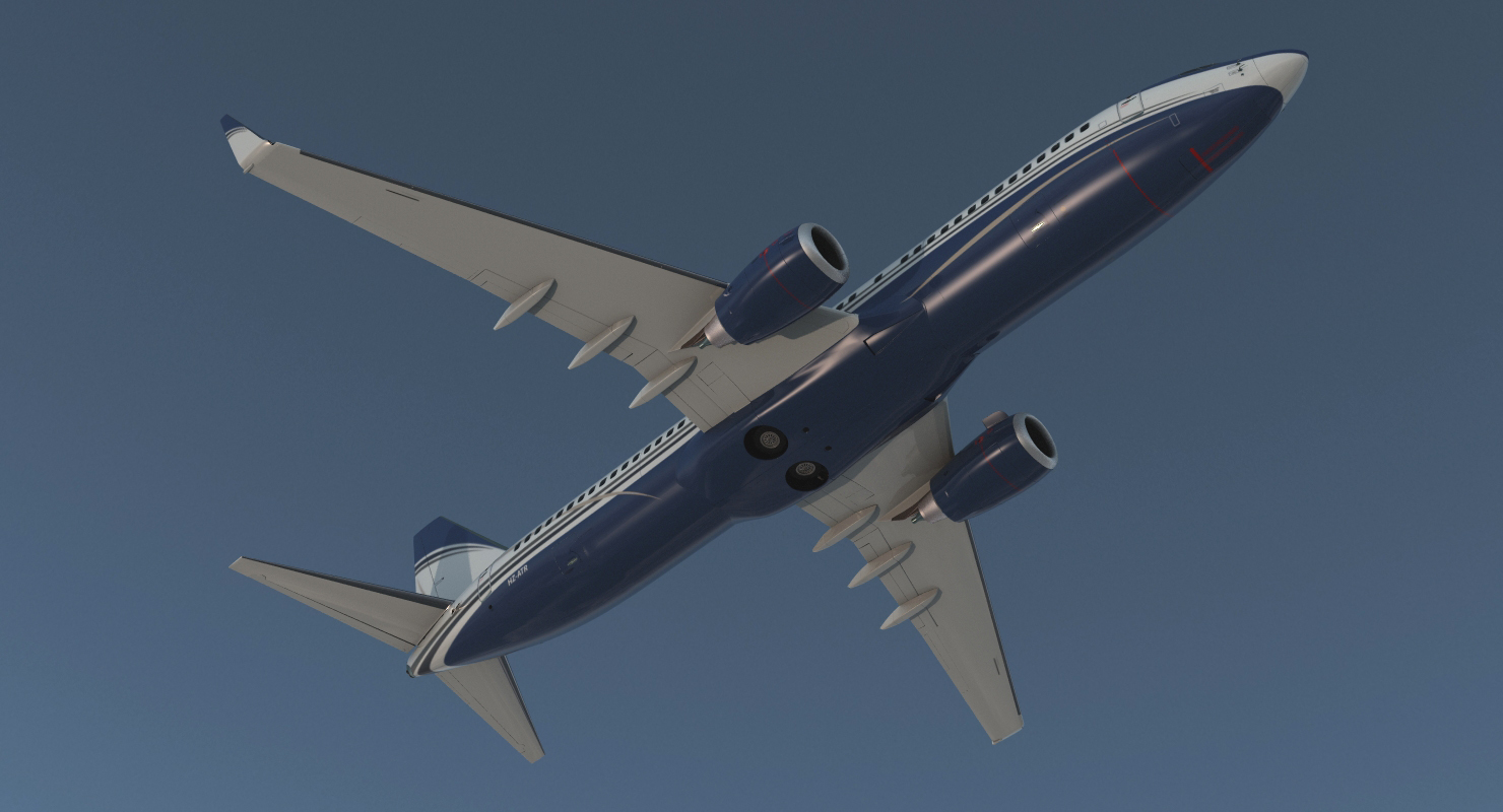 3D Boeing 737 800 with Interior Generic