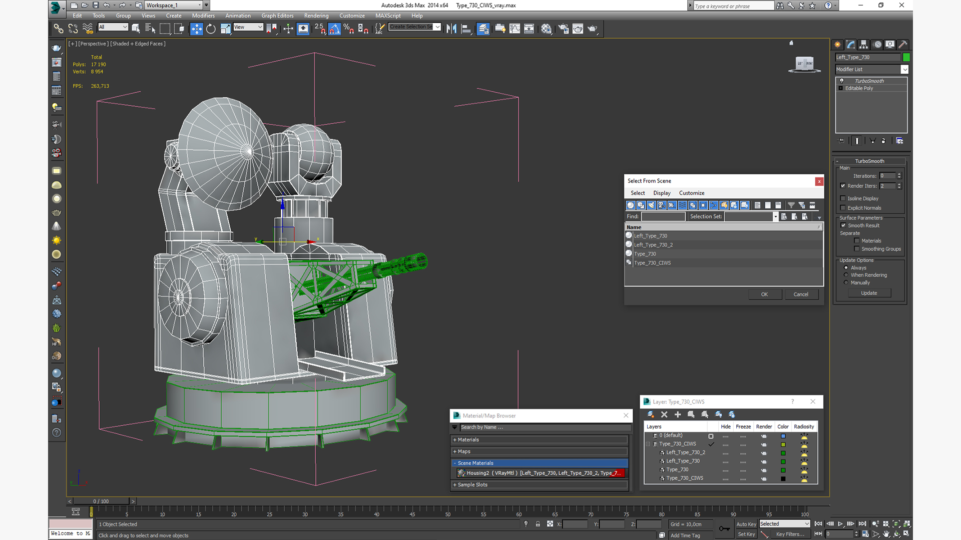 3D Type 730 CIWS model