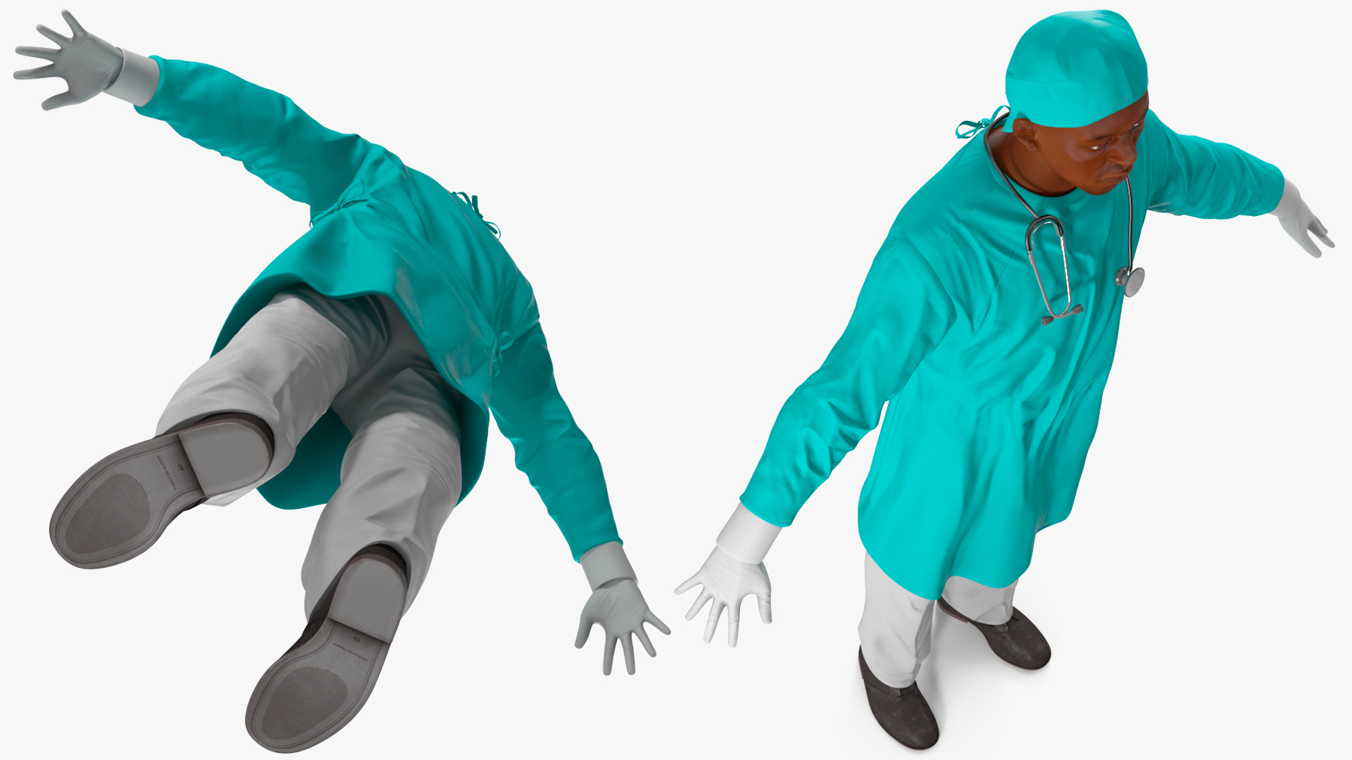 3D African Black Male Doctor Rigged for Cinema 4D