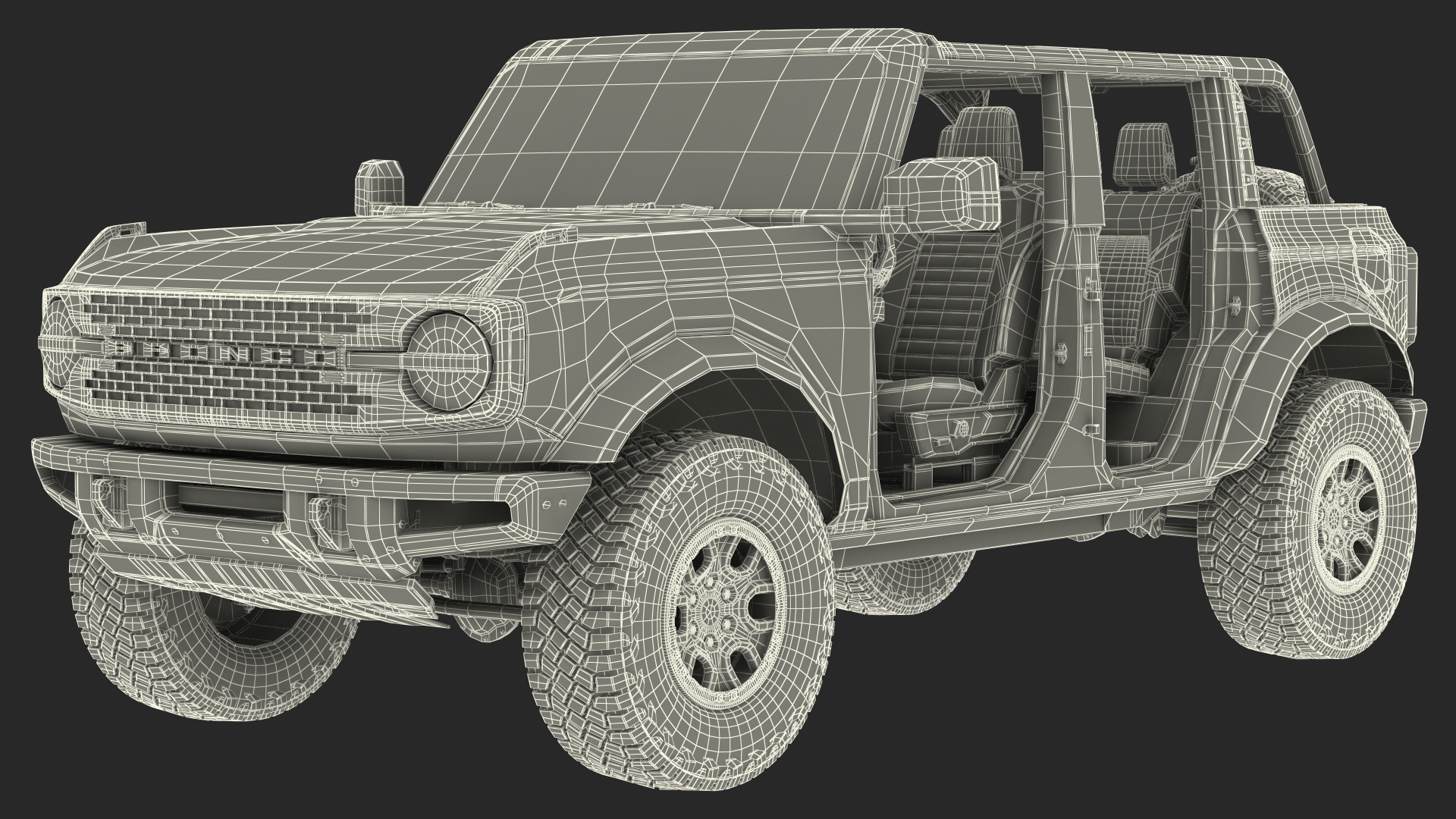 3D model Ford Bronco 2021 Removed Doors