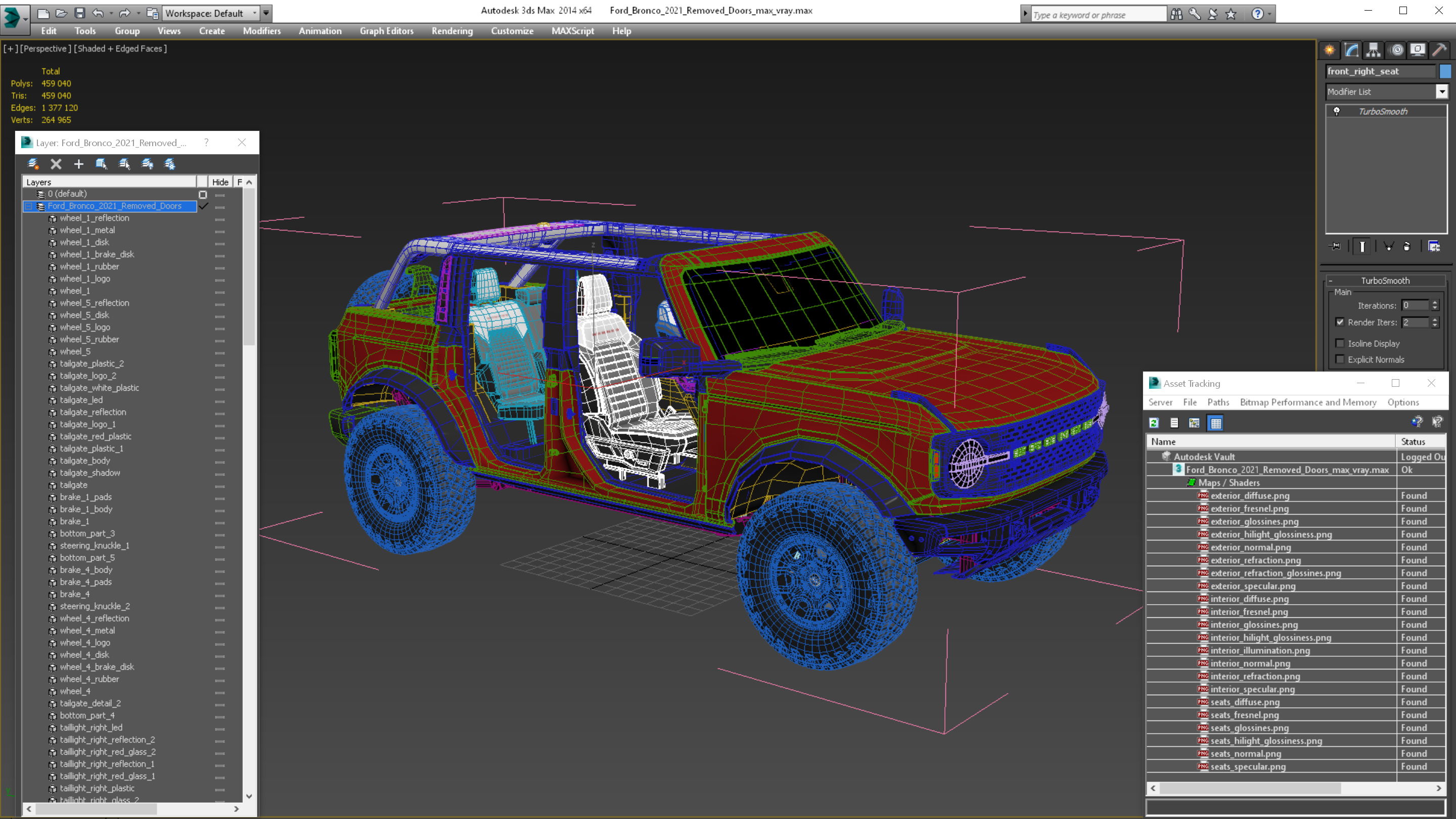 3D model Ford Bronco 2021 Removed Doors