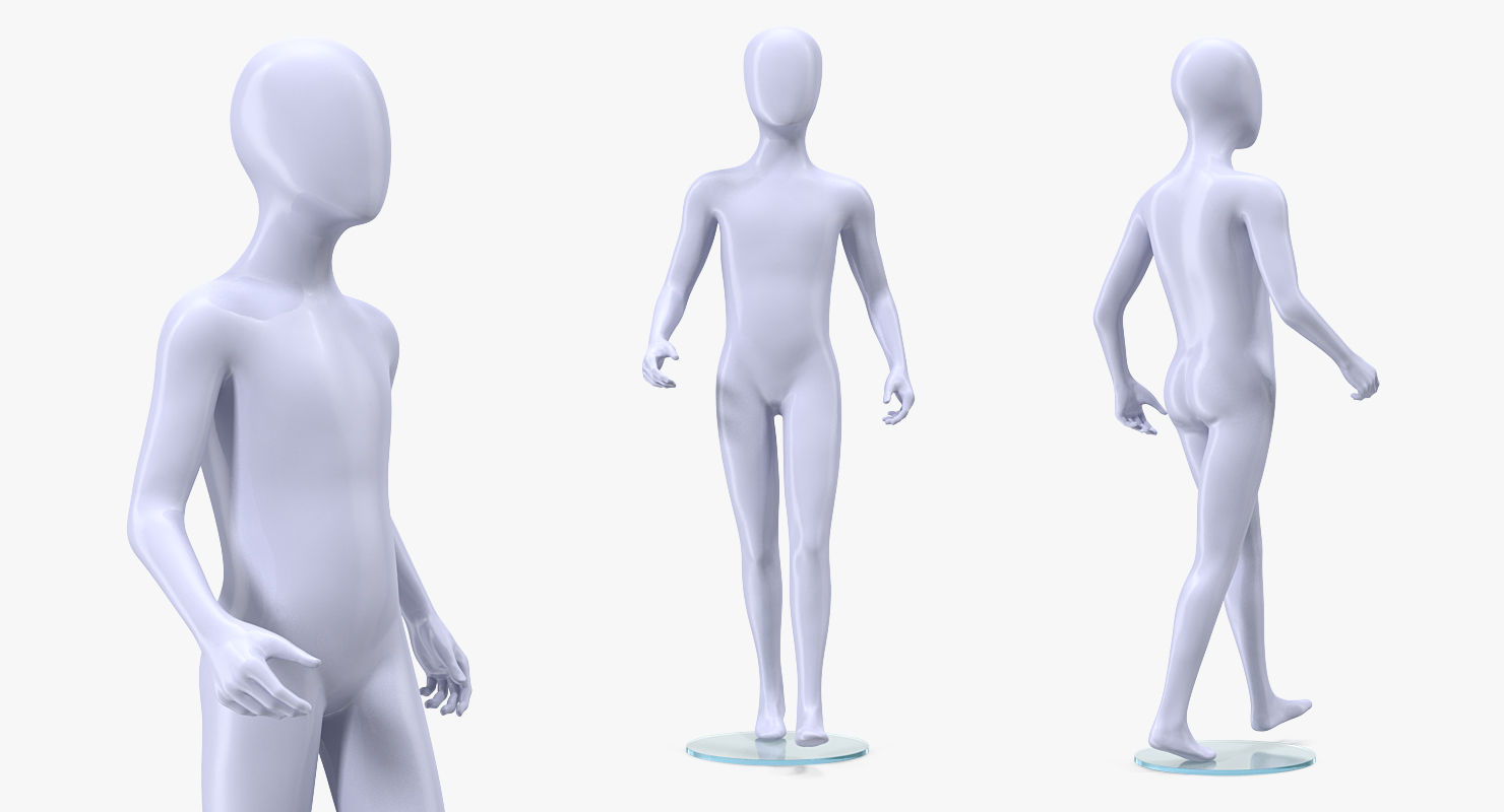 3D Child Mannequin Walking Pose model