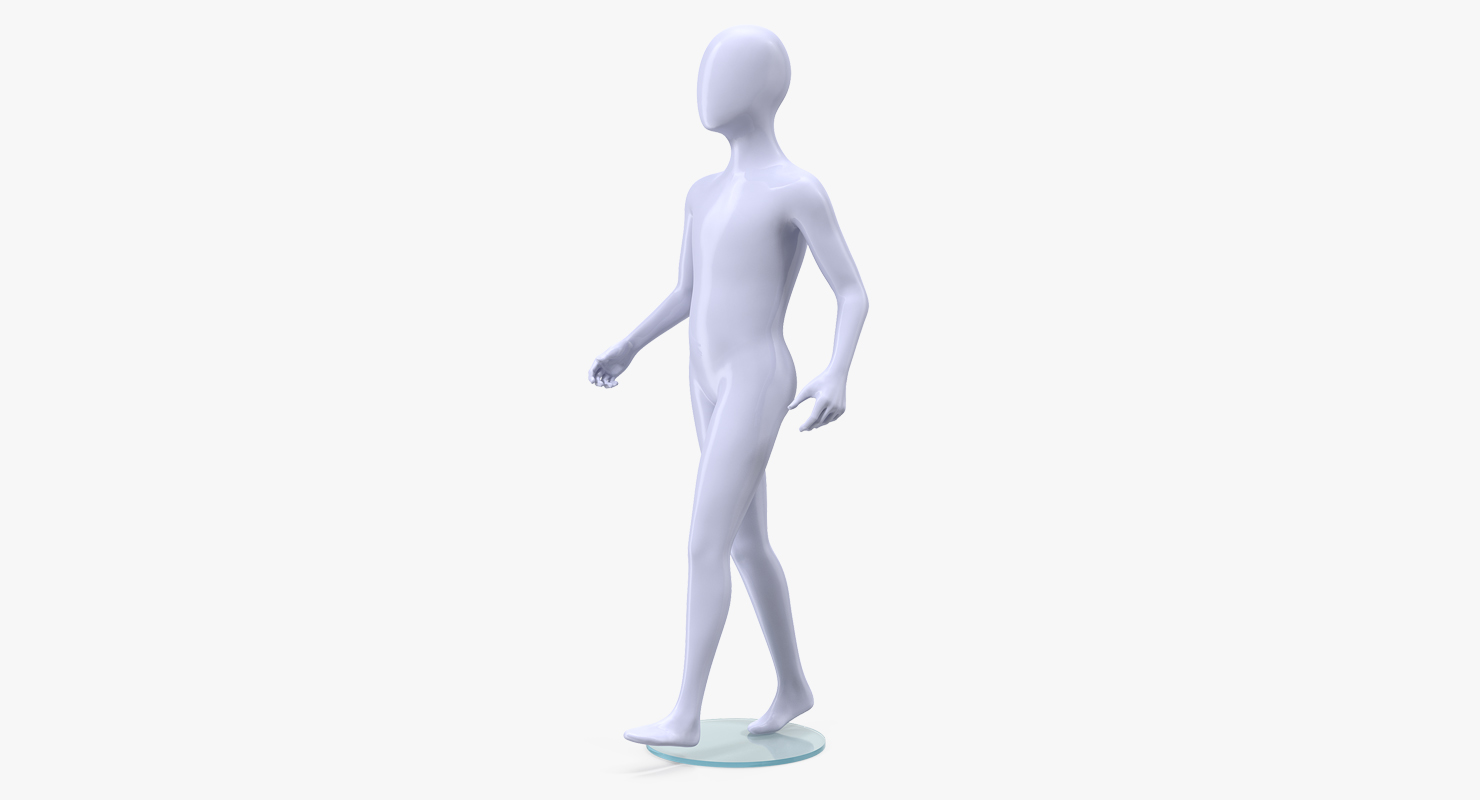 3D Child Mannequin Walking Pose model