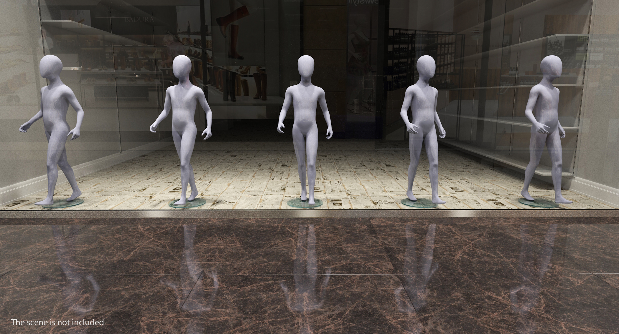 3D Child Mannequin Walking Pose model