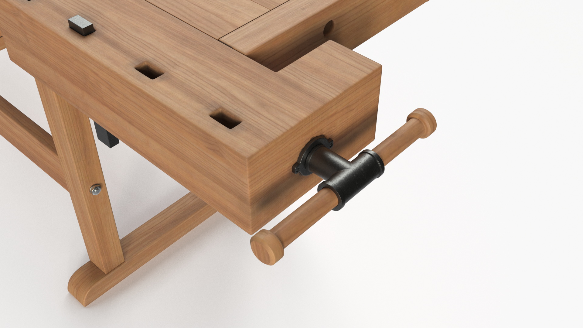 3D Oak Workbench for Woodwork