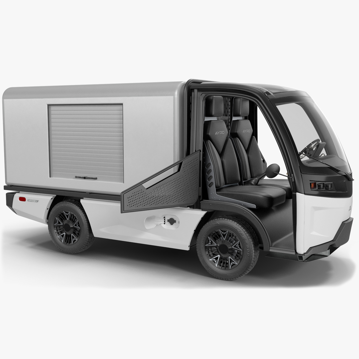 3D AYRO Vanish Electric Mini Box Truck Rigged for Maya