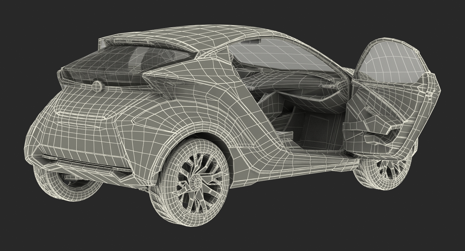 3D Concept Lexus LF-SA Rigged