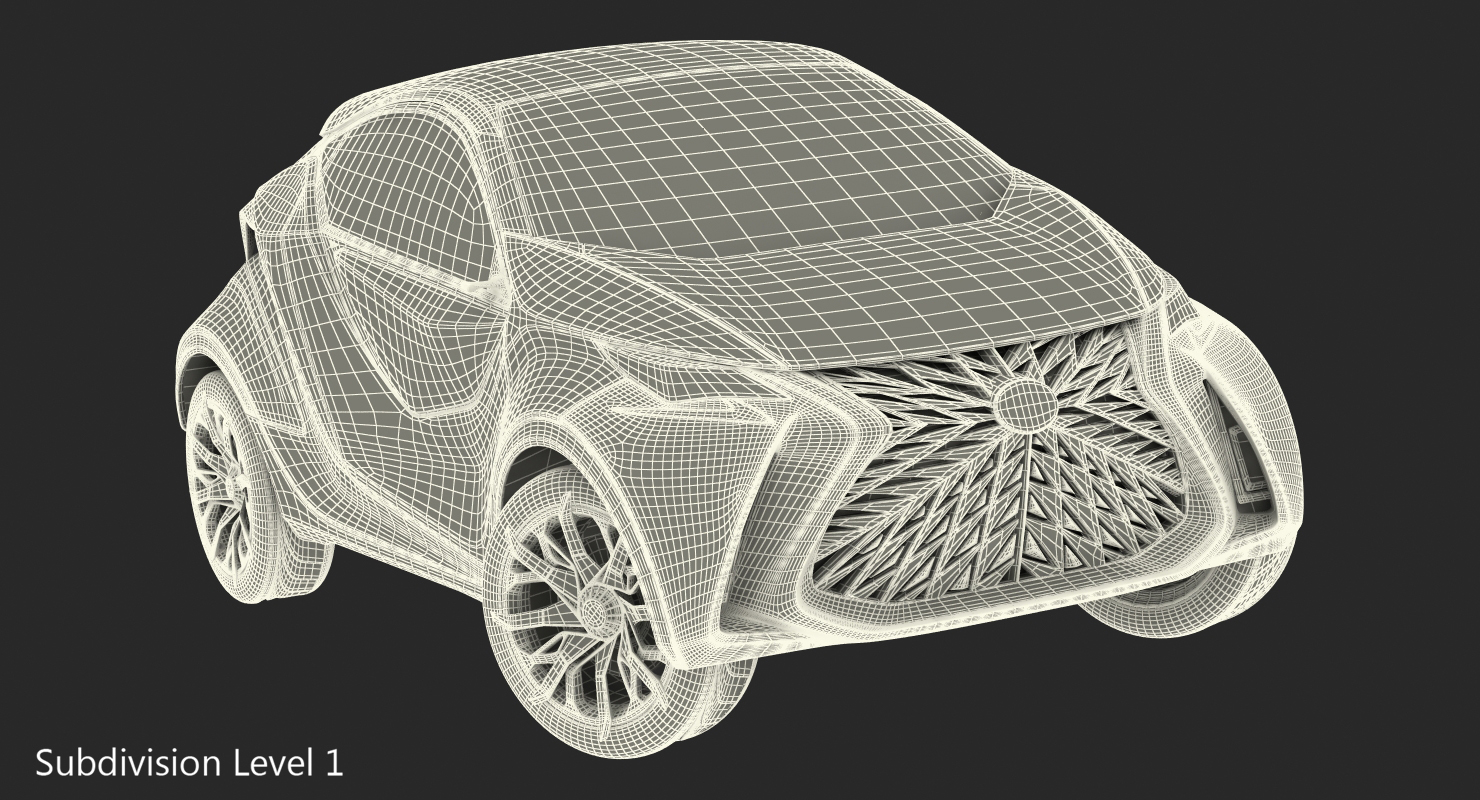 3D Concept Lexus LF-SA Rigged