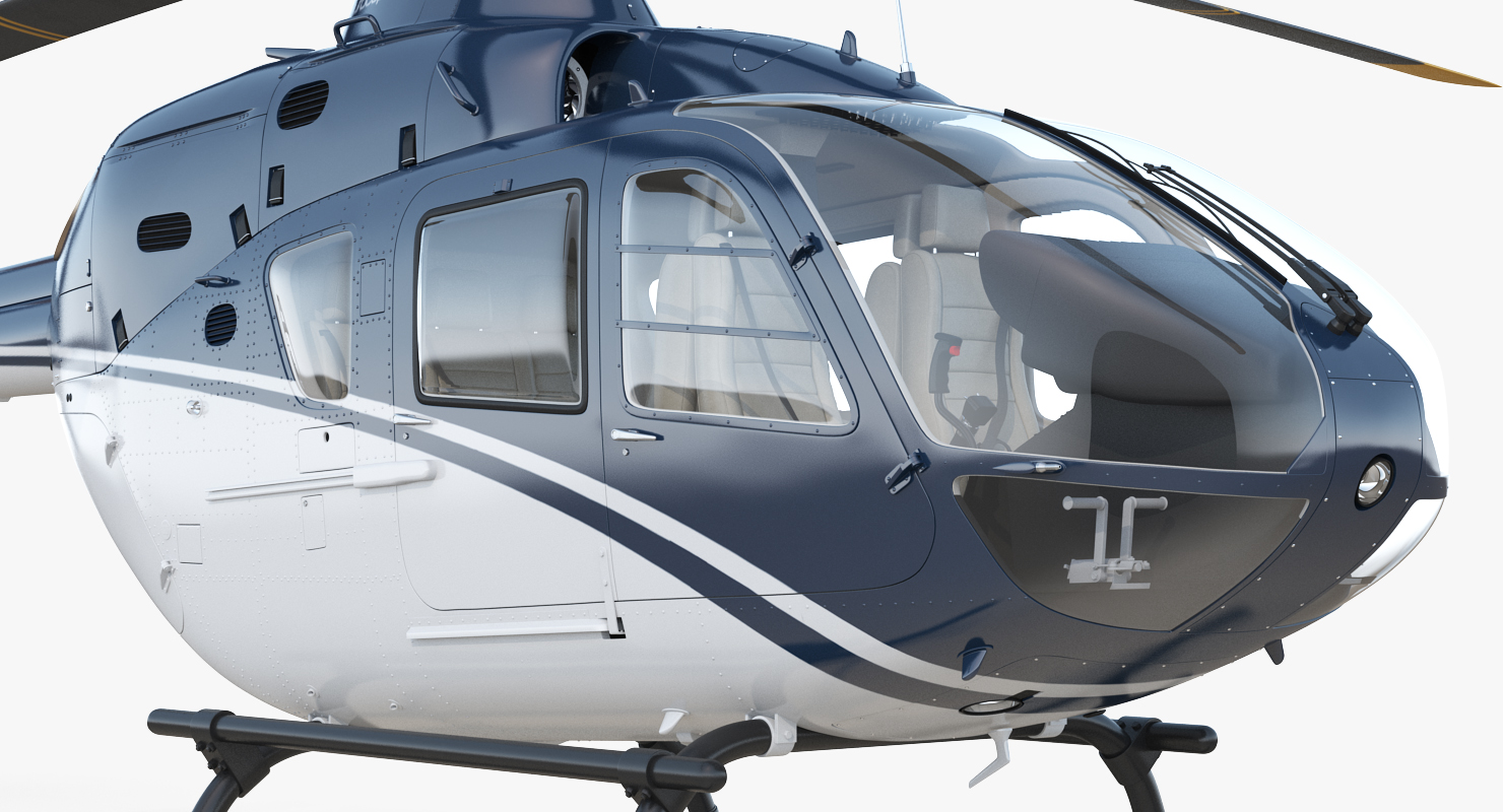 3D Civil Helicopter Eurocopter EC 135 Rigged