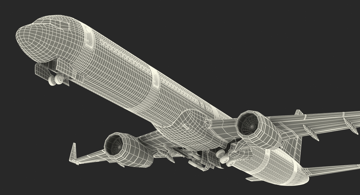 3D Boeing 757 300 Delta with Cabin Rigged model