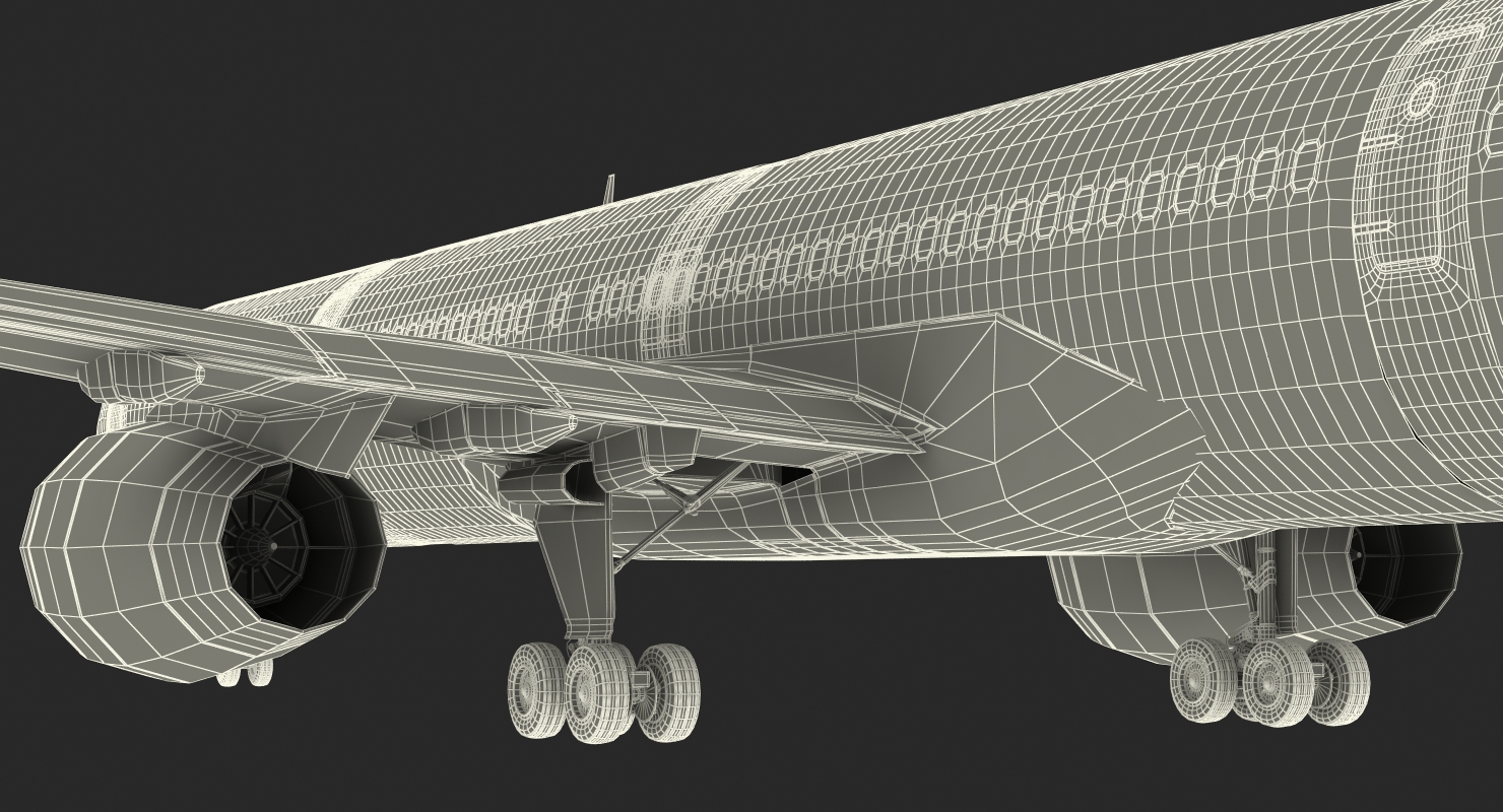 3D Boeing 757 300 Delta with Cabin Rigged model