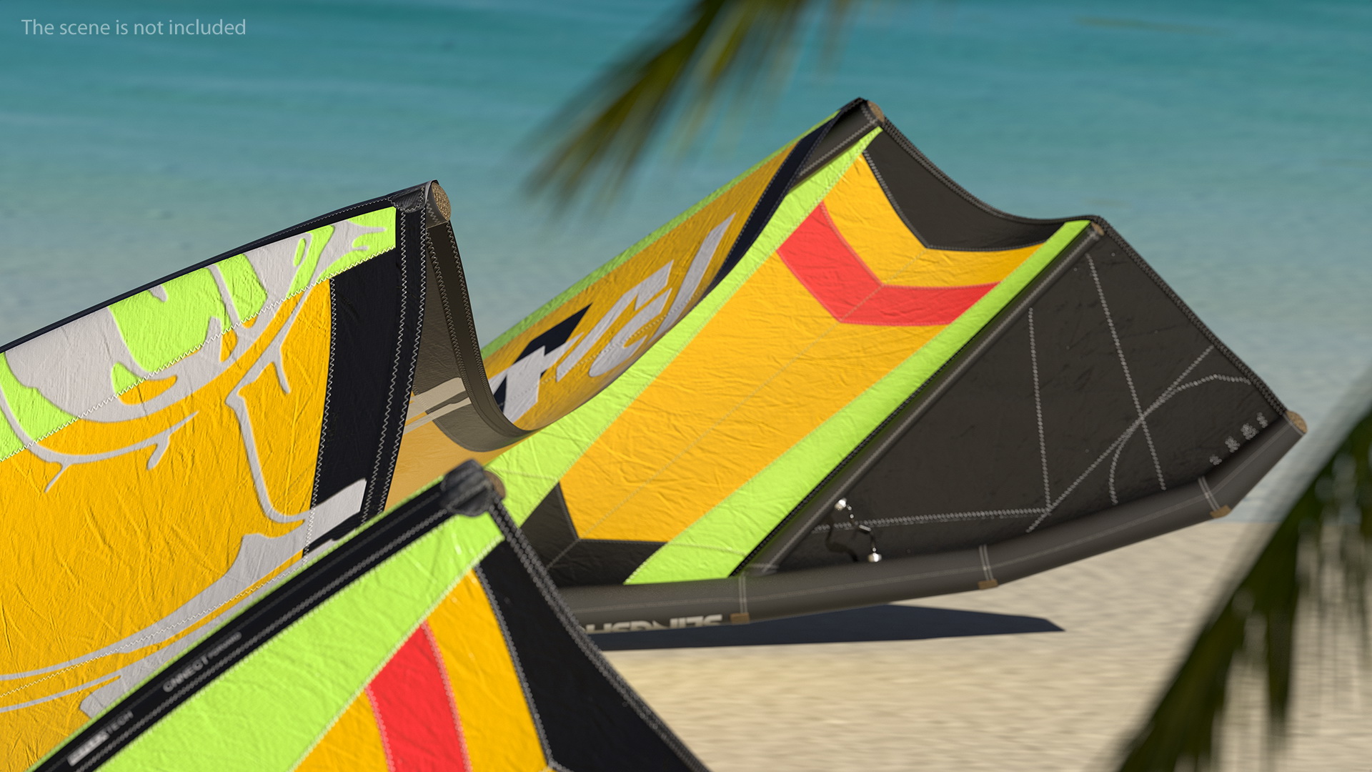 Slingshot Kitesurf Set Folded 3D model