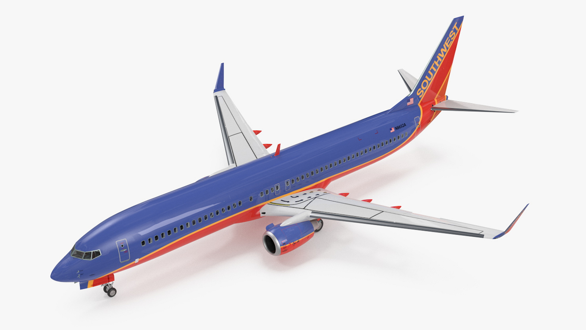 Southwest Airlines Boeing 737-900 with Interior Rigged 3D model