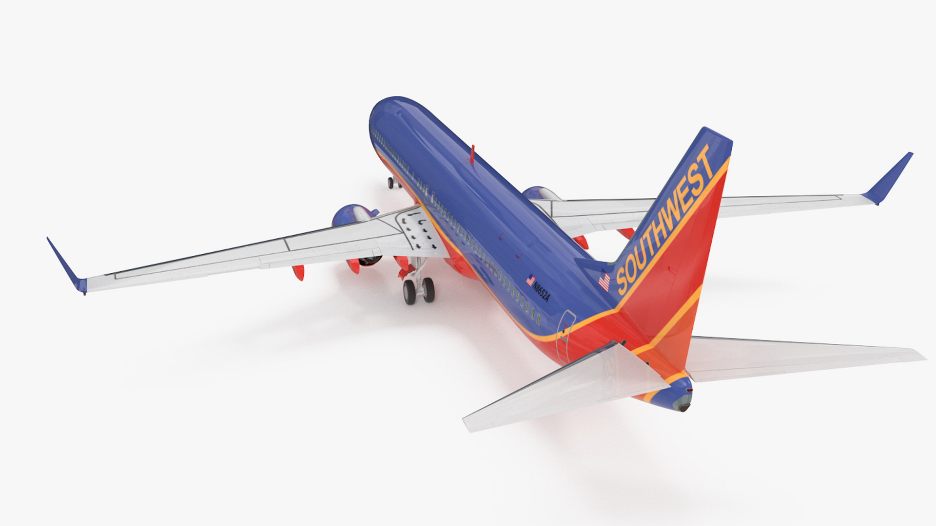 Southwest Airlines Boeing 737-900 with Interior Rigged 3D model