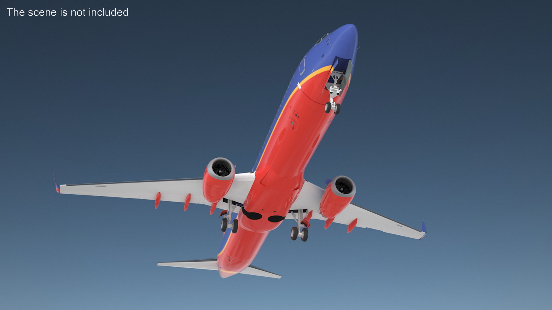 Southwest Airlines Boeing 737-900 with Interior Rigged 3D model