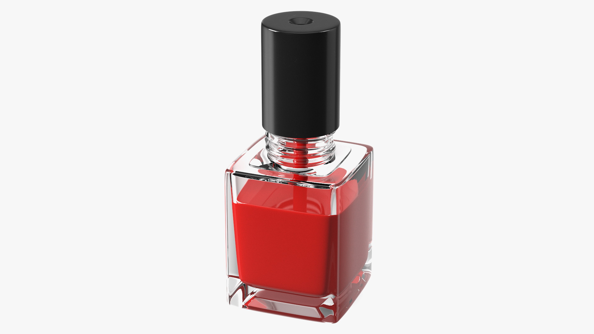 Red Nail Polish Bottle 3D