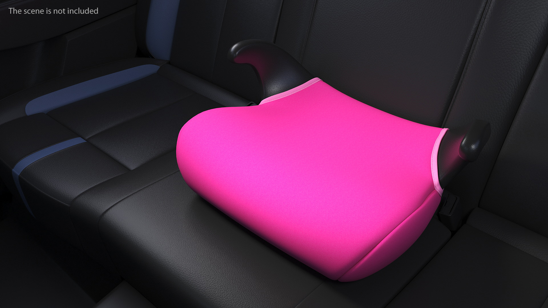 3D model Backless Booster Car Seat Pink