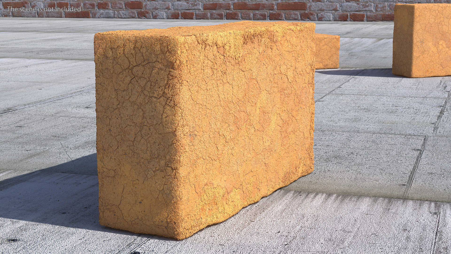 Handmade Clay Brick 3D model