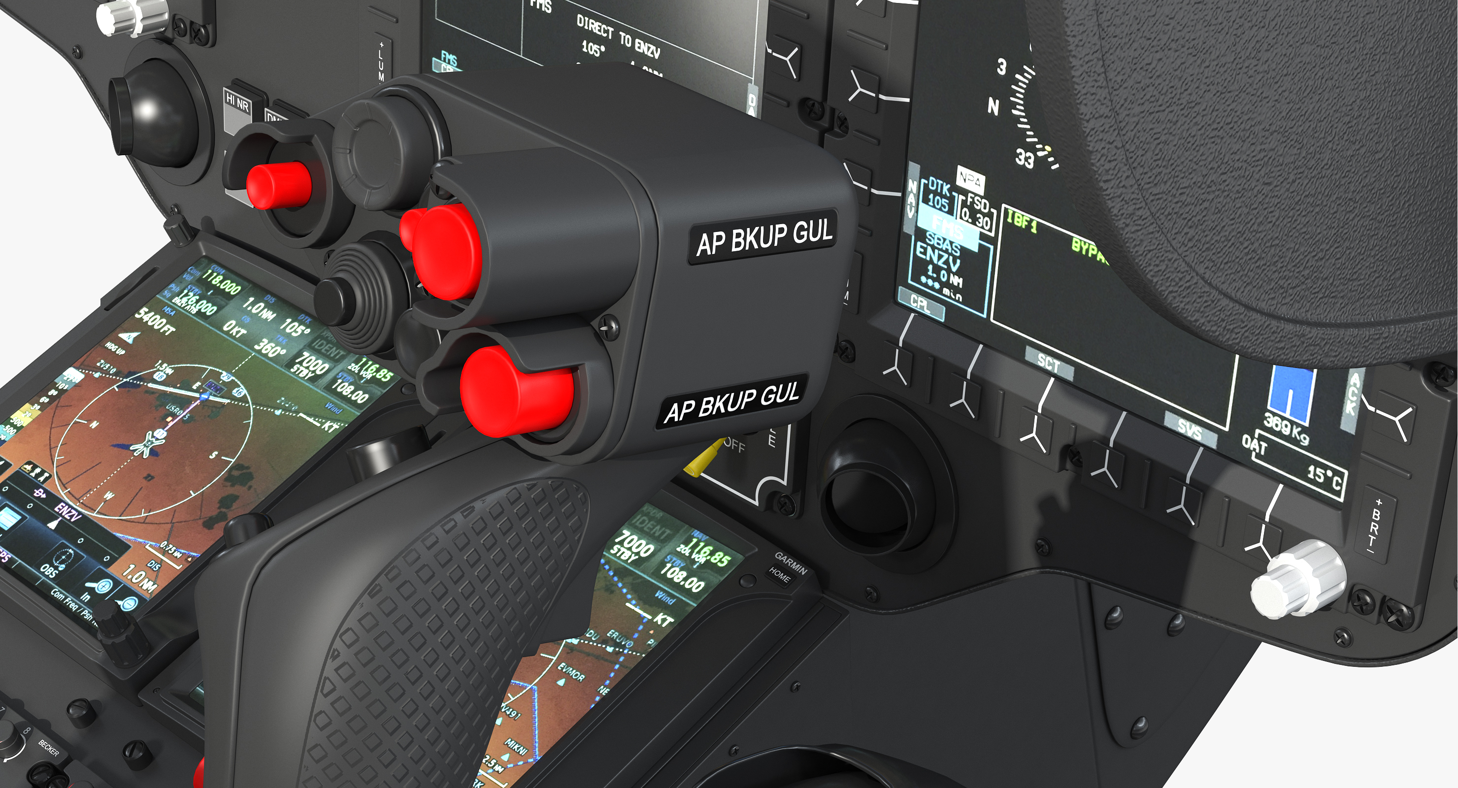 3D model Airbus H145 Helicopter Cockpit